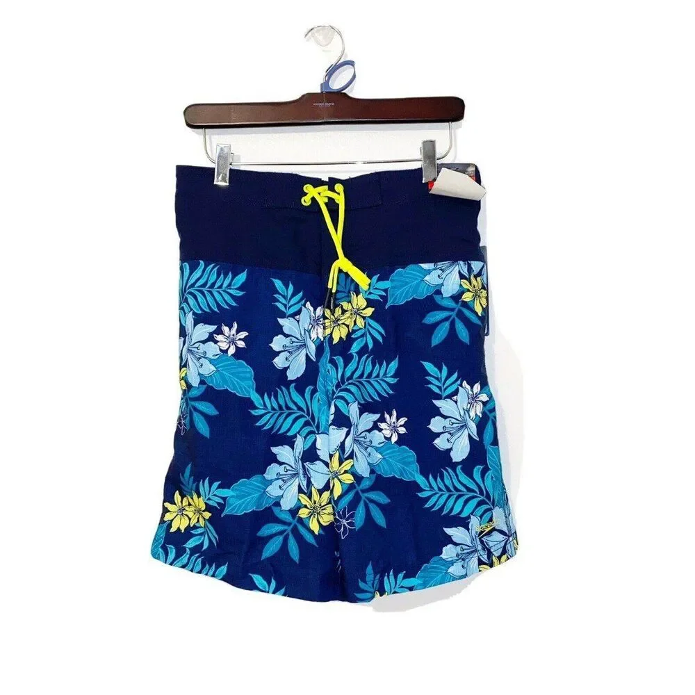 Boys Speedo Bondi Blue Board Shorts 20” Comfort Stretch Size Small